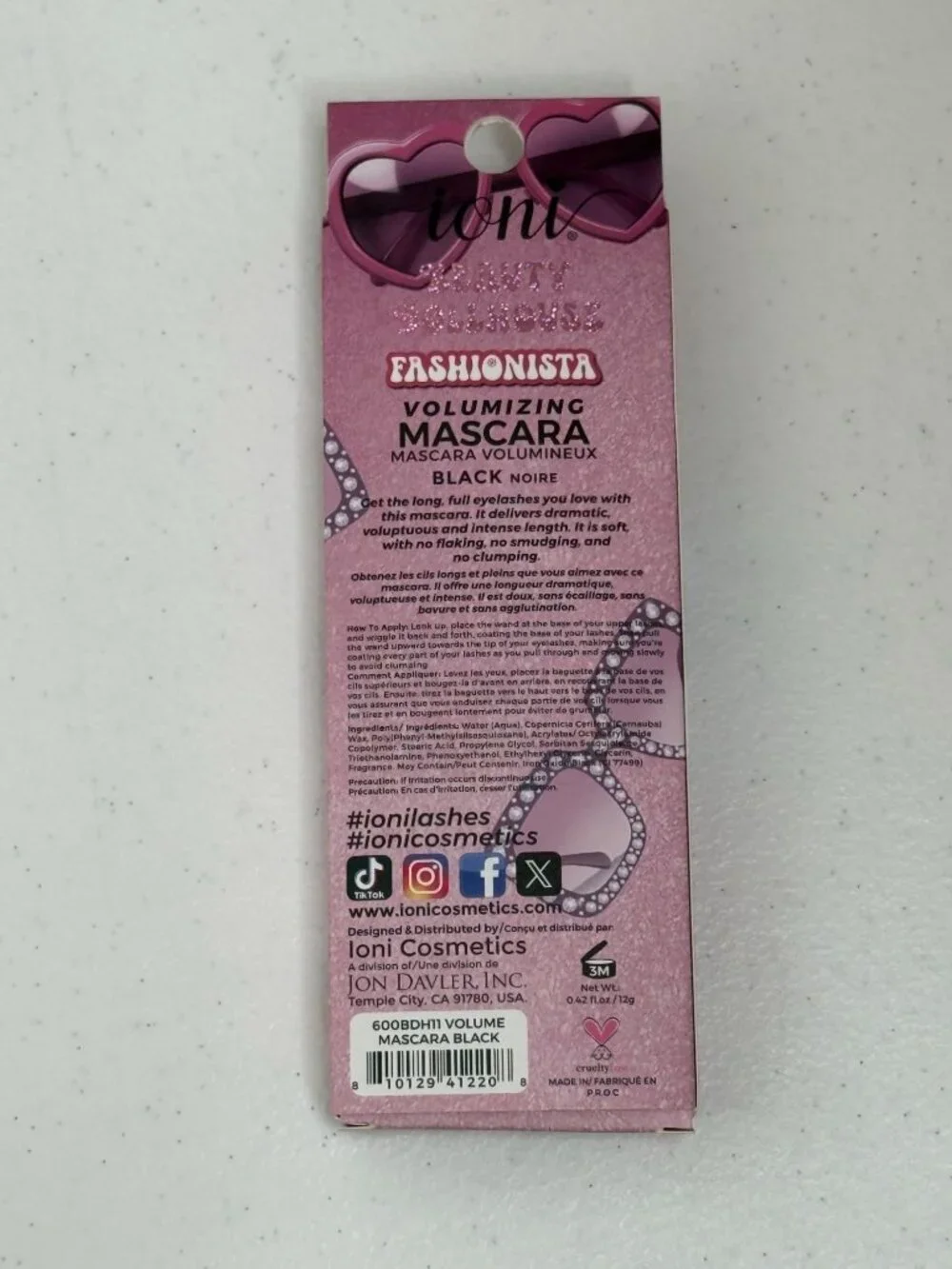 Ioni Black Volumizing Mascara Fashionista New